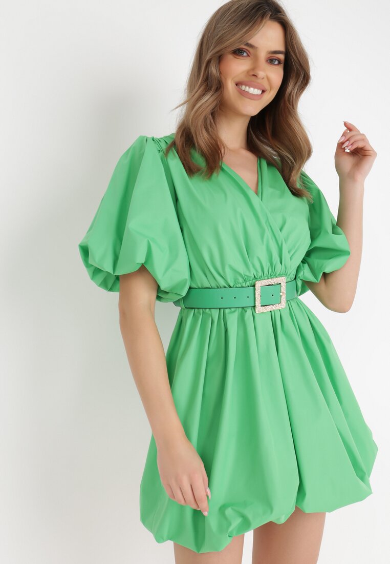 Rochie Verde cu Curea Moniphae