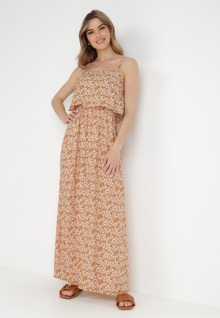 Rochie Portocalie din Viscoză Melline