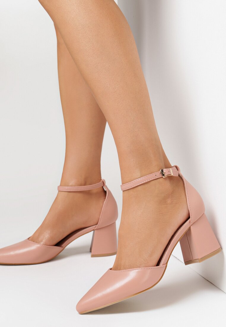 Pantofi cu toc Roz