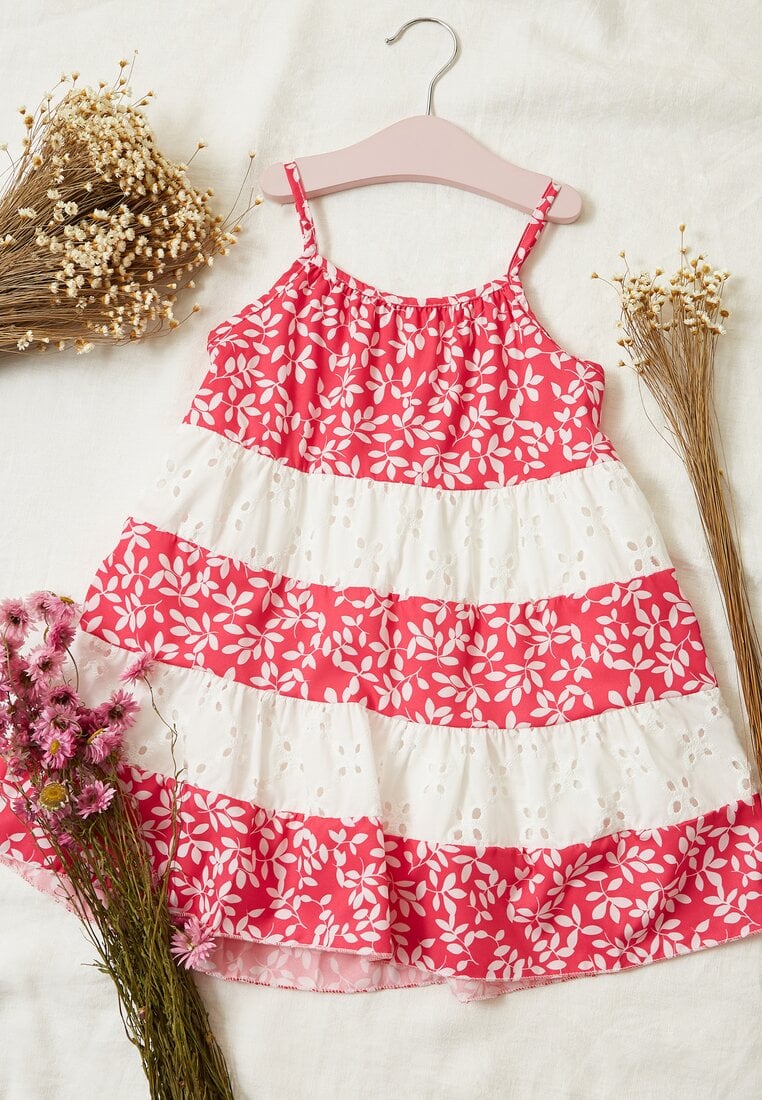 Rochie Roz-Albă Rhodestra