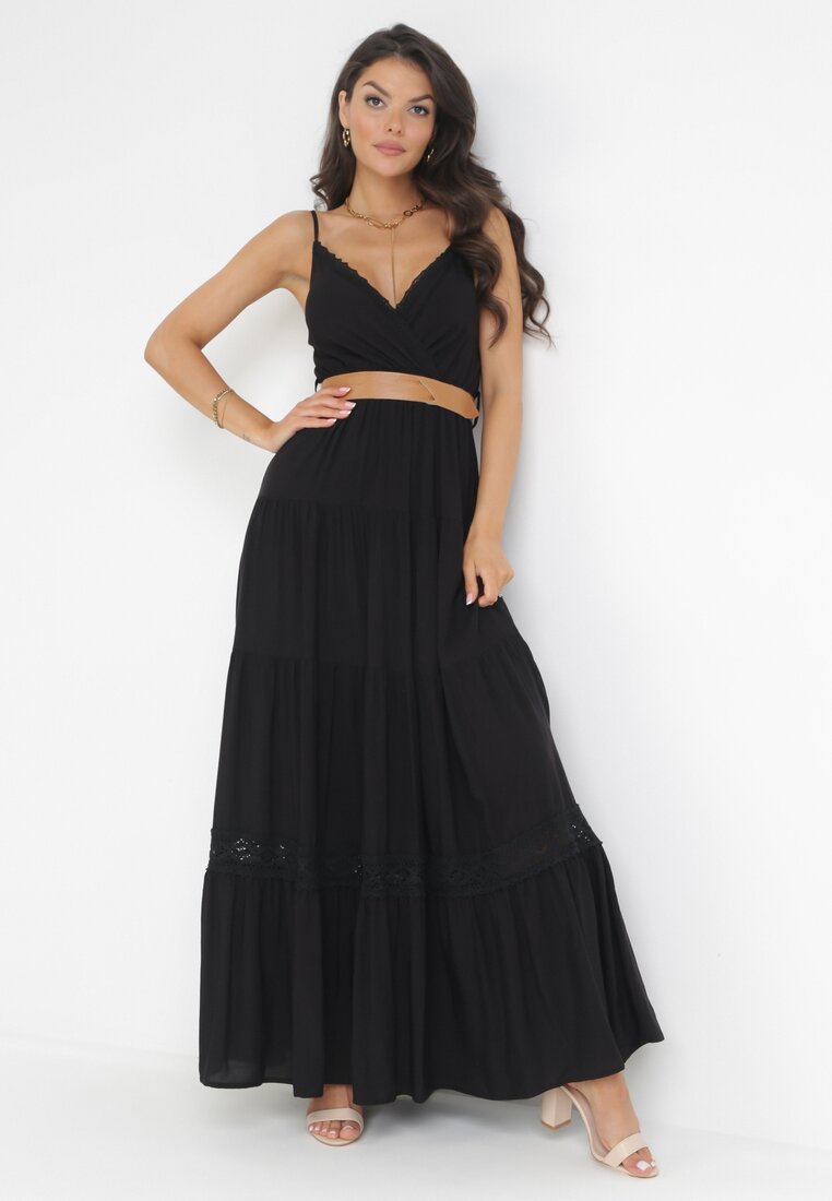 Rochie Neagră cu Curea Maerea