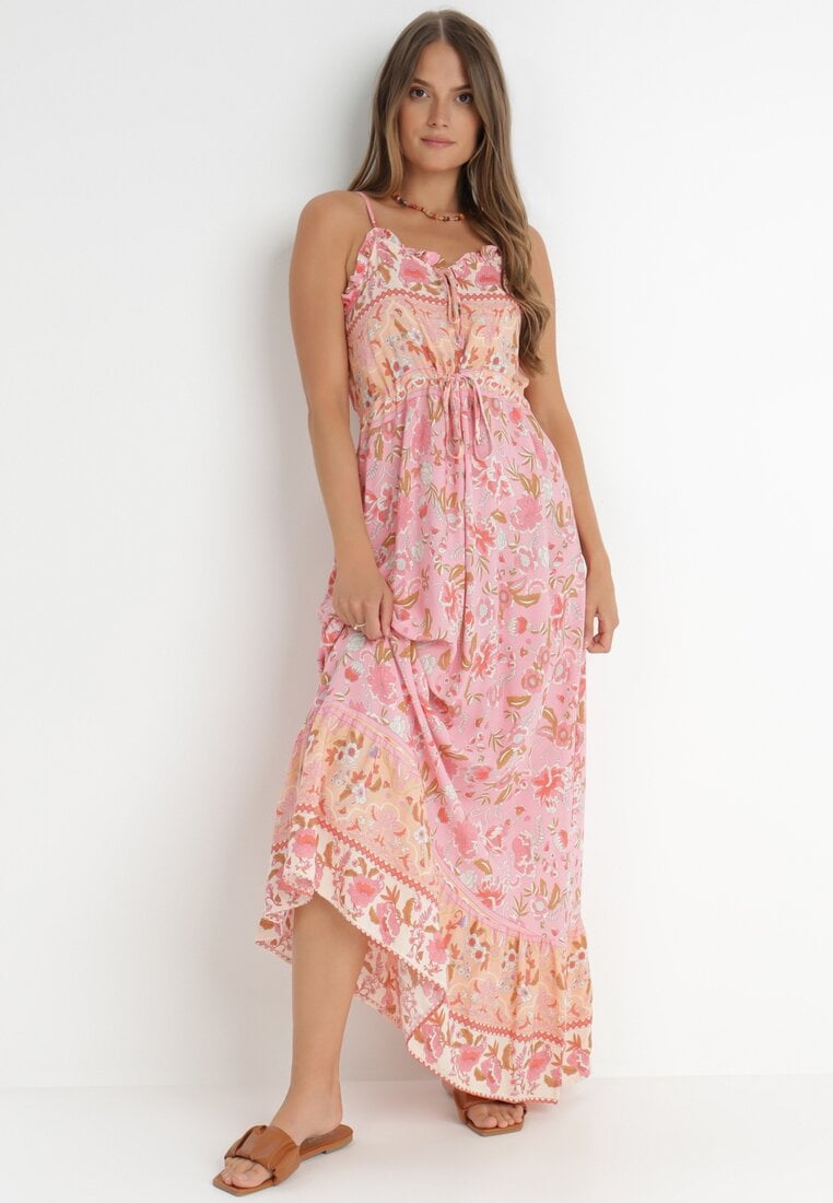 Rochie Roz din Viscoză Anastosyne