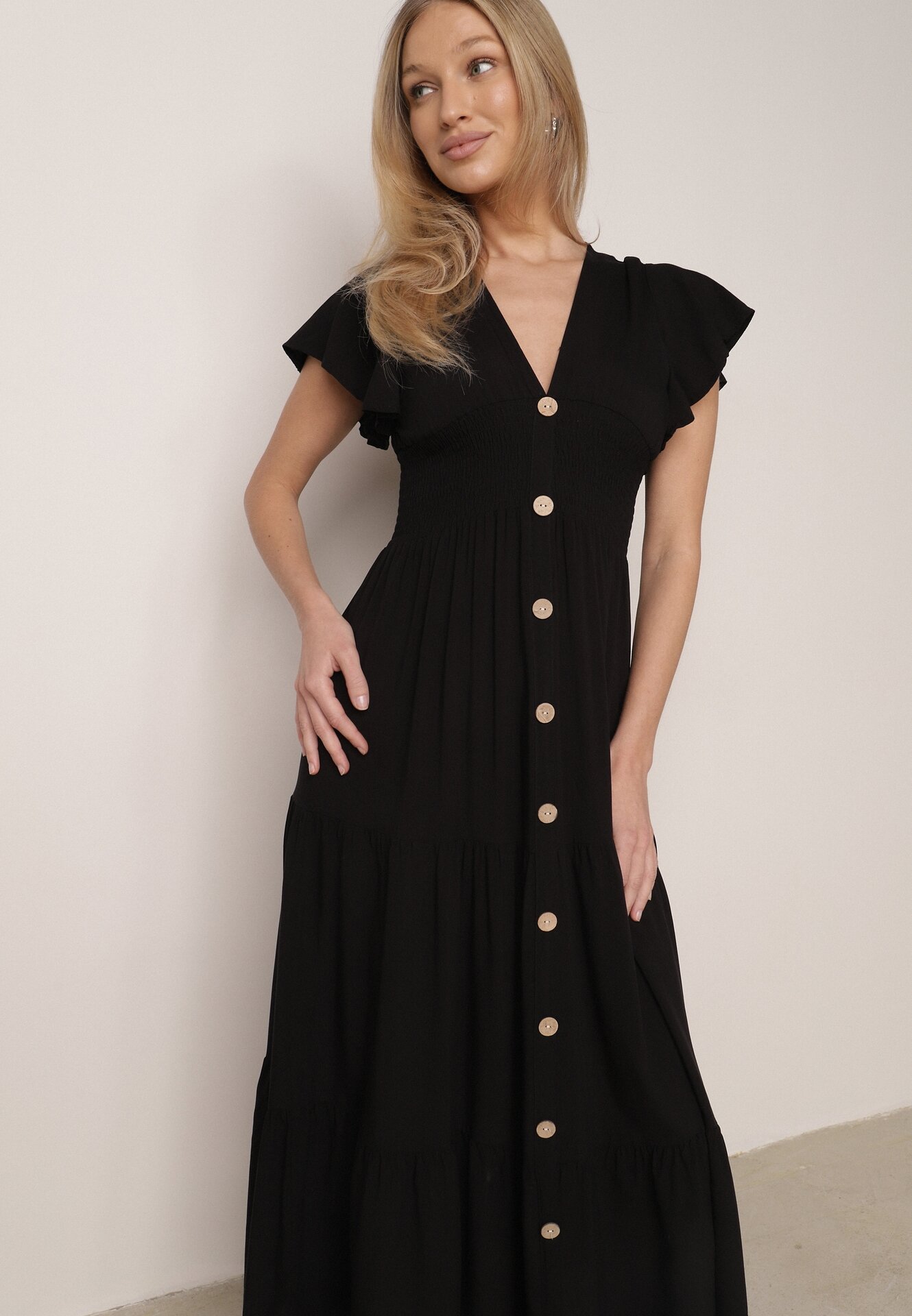 Rochie Neagră din Viscoză Heeny