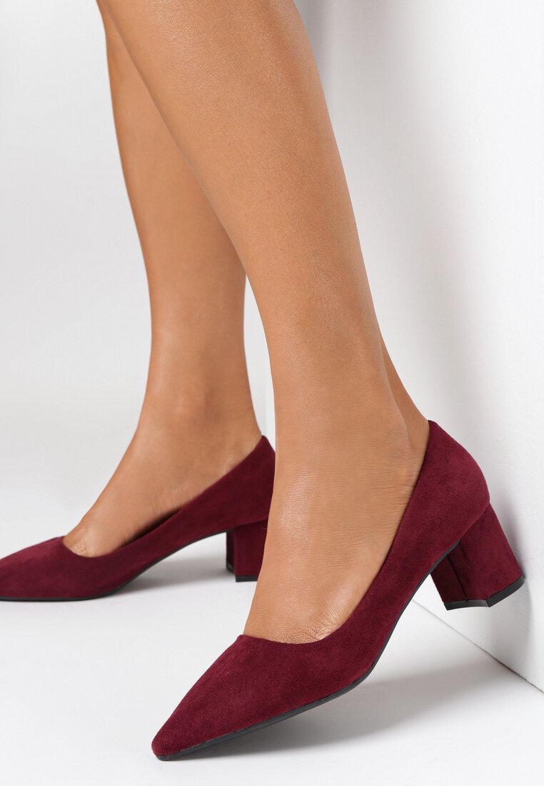 Pantofi cu toc Bordo