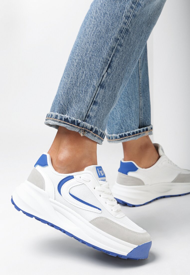 Sneakers Alb cu Albastre