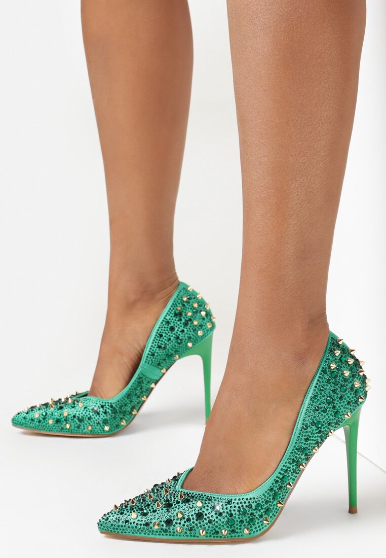 Pantofi stiletto Verzi