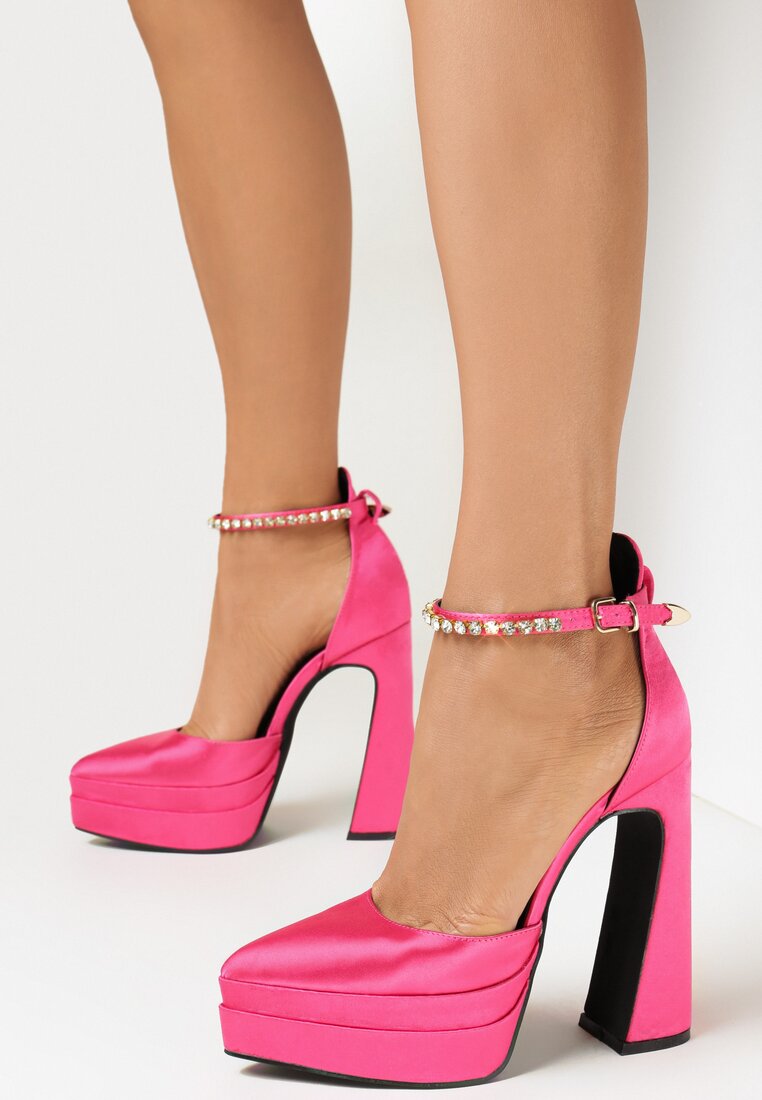 Pantofi cu toc Fucsia