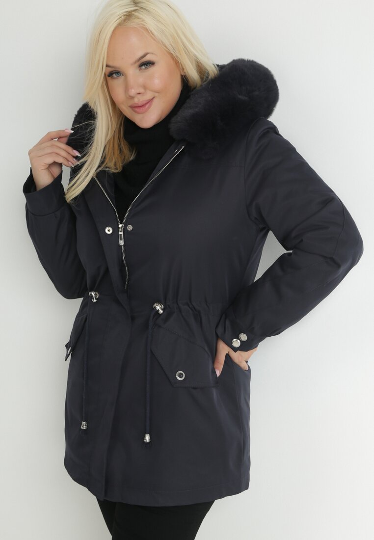 Geacă Parka Bleumarin Din nailon Deseyi