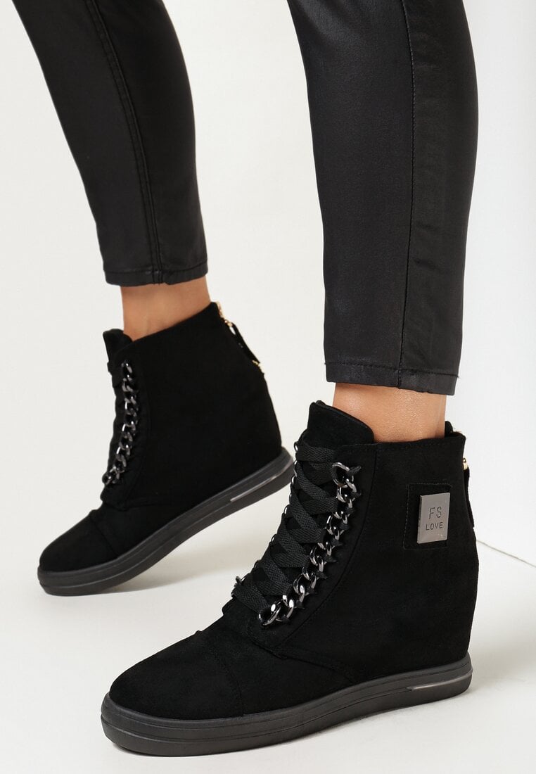 Botine Negru cu argintiu