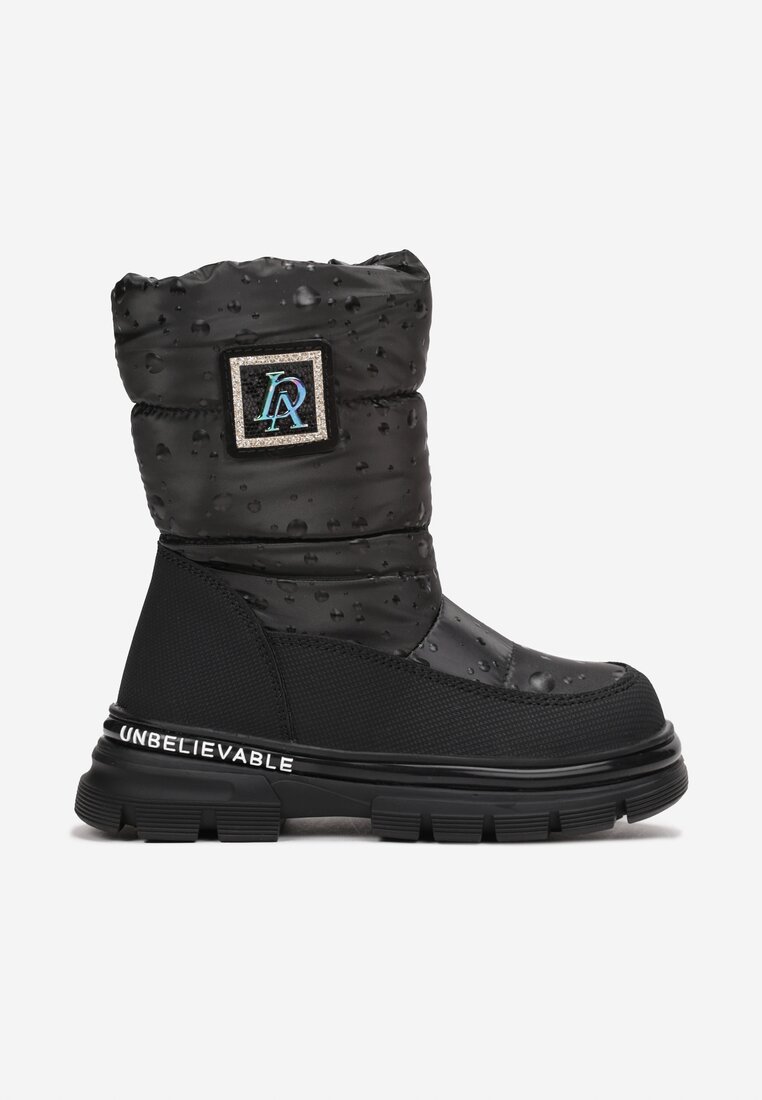 Cizme de zăpadă Negre cu Carâmb Matlasat Tolla