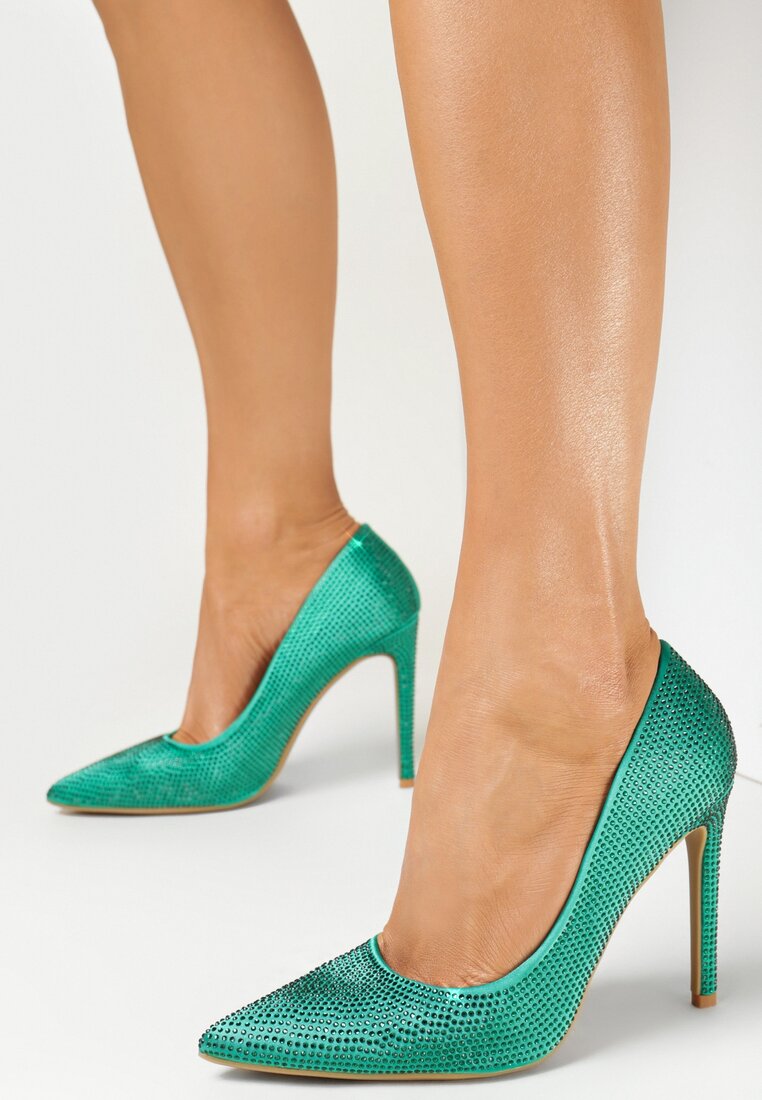 Pantofi stiletto Verzi