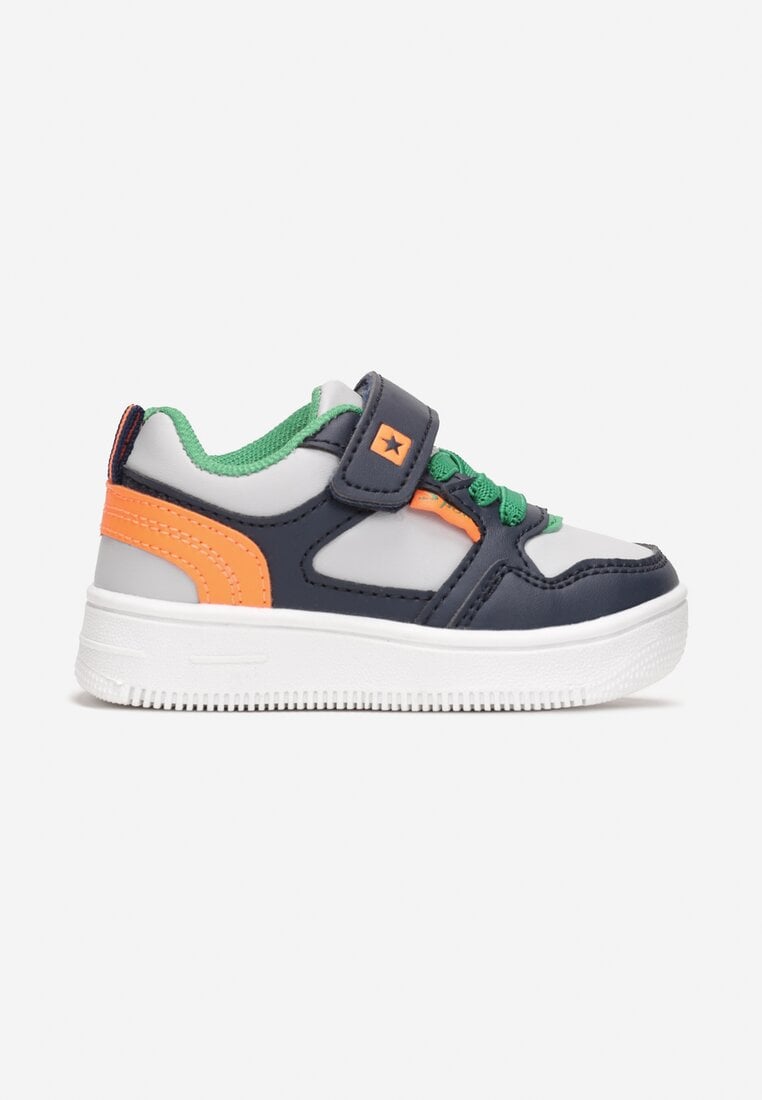 Pantofi sport Bleumarin-verzi până la gleznă cu velcro Baucis