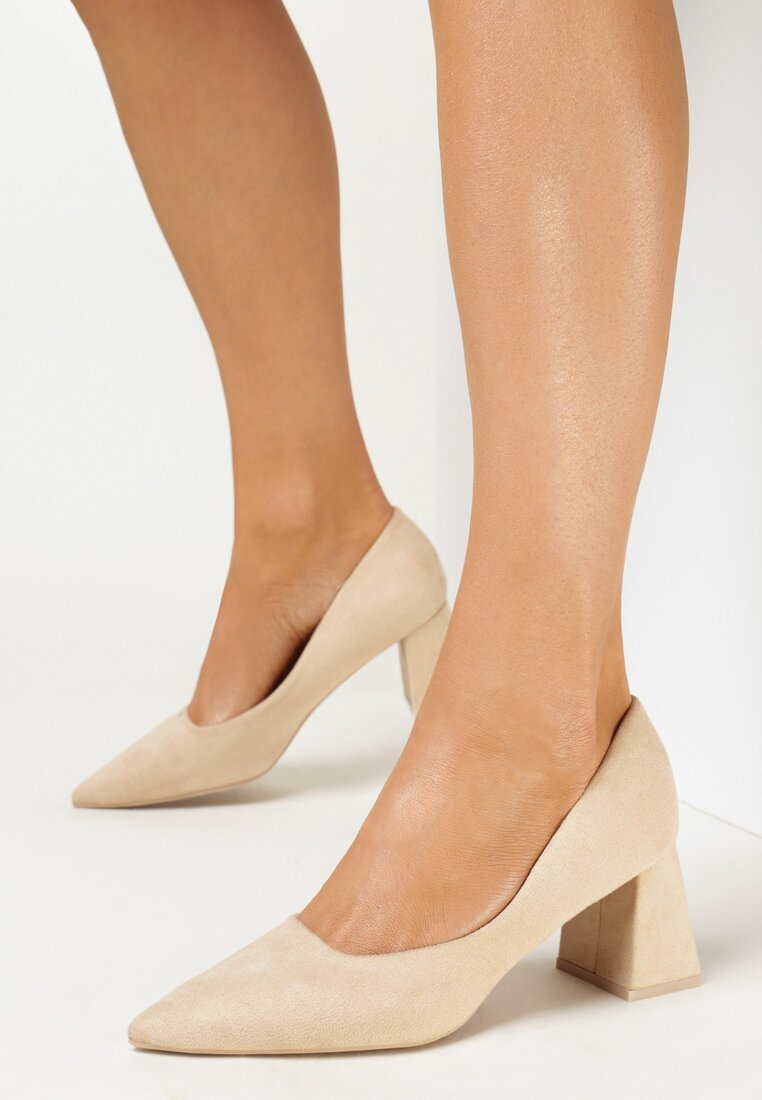 Pantofi cu toc Bej