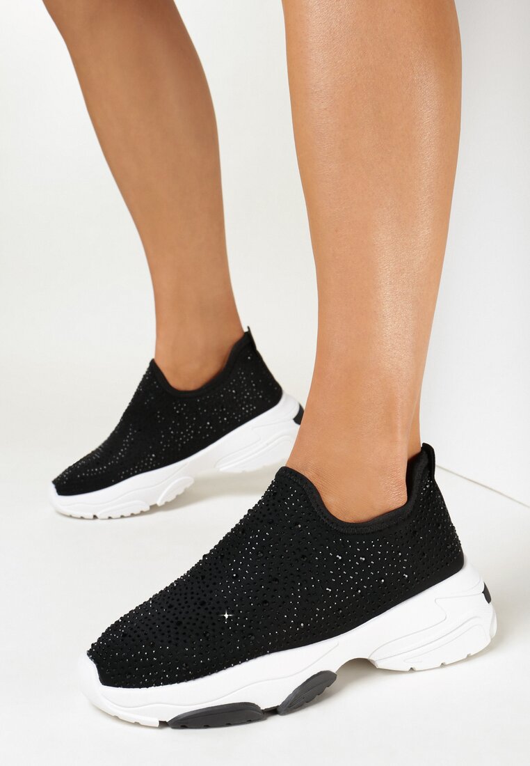 Adidași Negri cu Zirconii pe Carâmb Alenthe