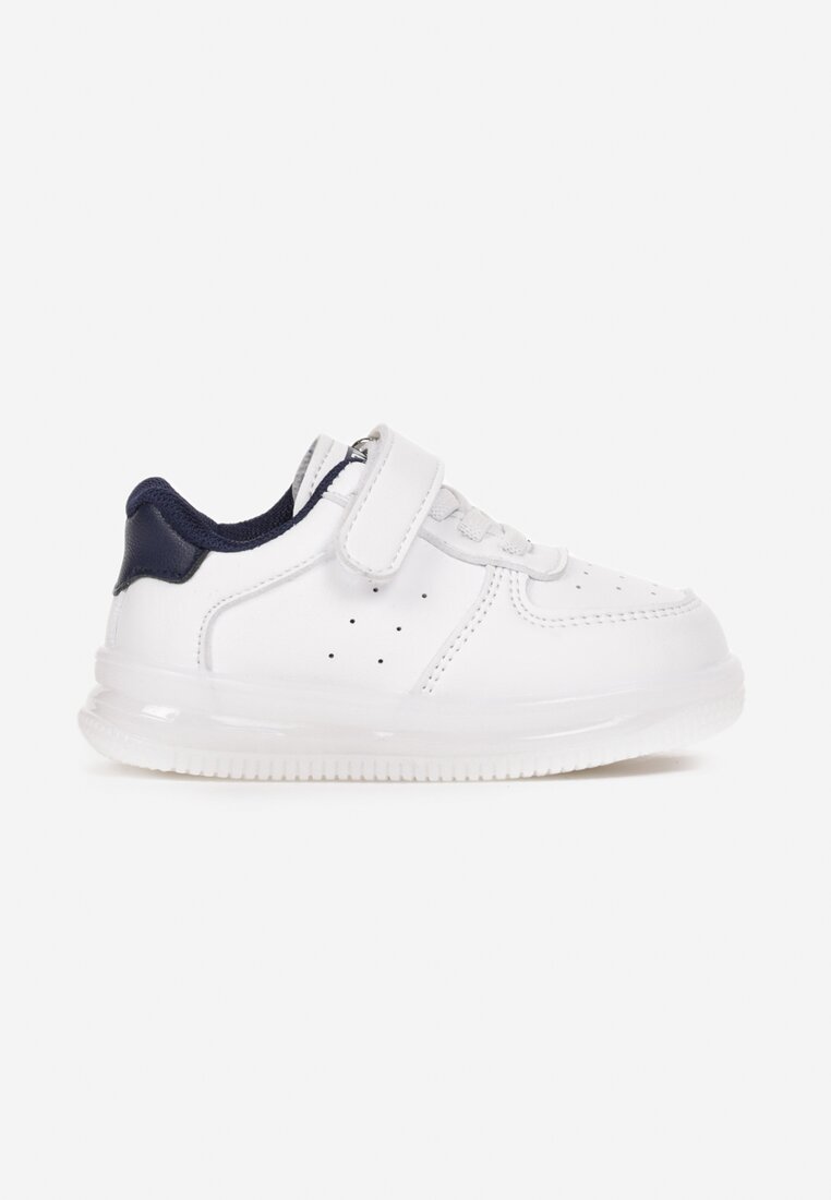 Pantofi Sport Albi cu scai cu branț din piele naturală Maetha