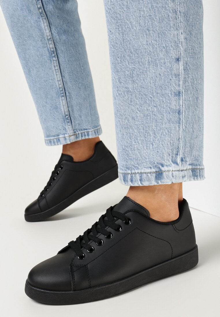 Pantofi sport Negri pe Talpă Plată cu Vârf Rotund Tamiaha