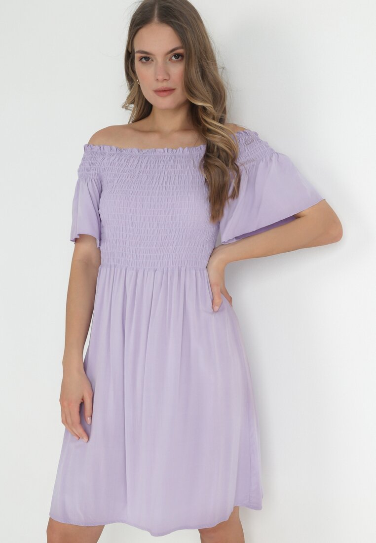 Rochie Spaniolă Mov din Viscoză Rallu