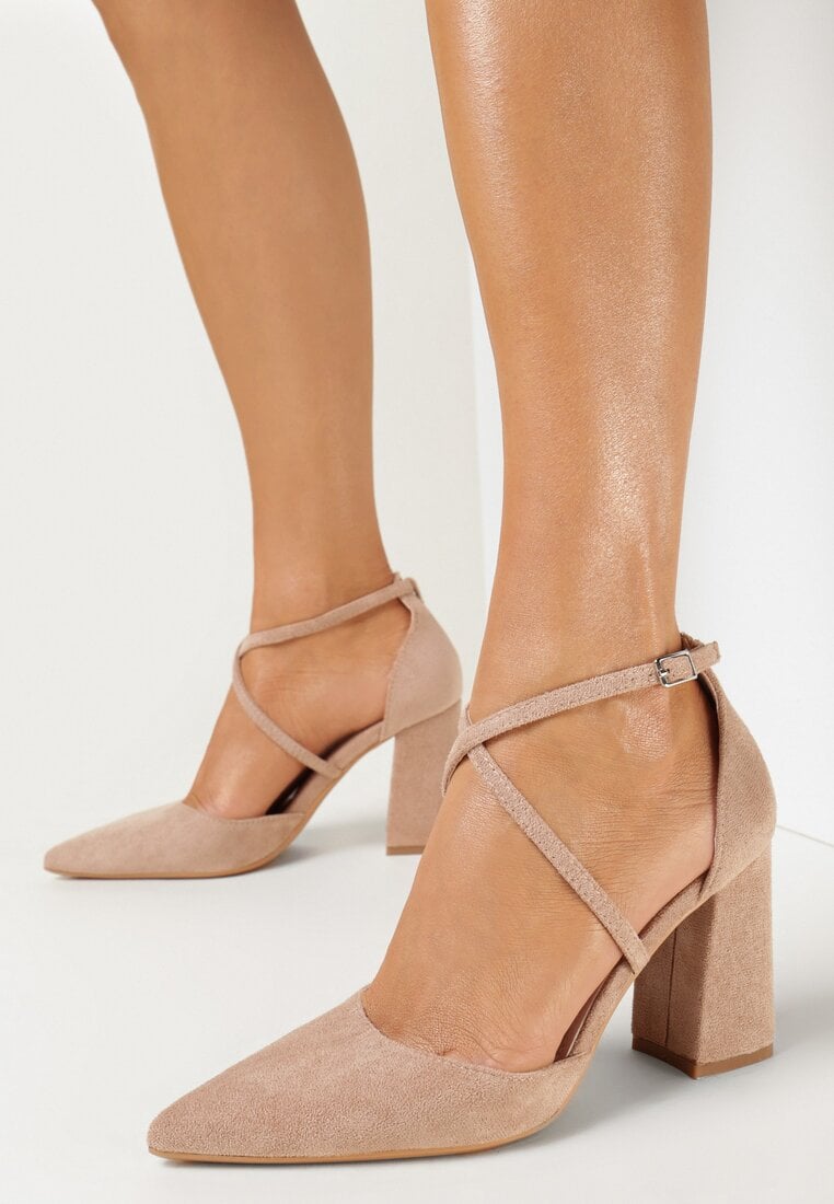 Pantofi cu toc Bej