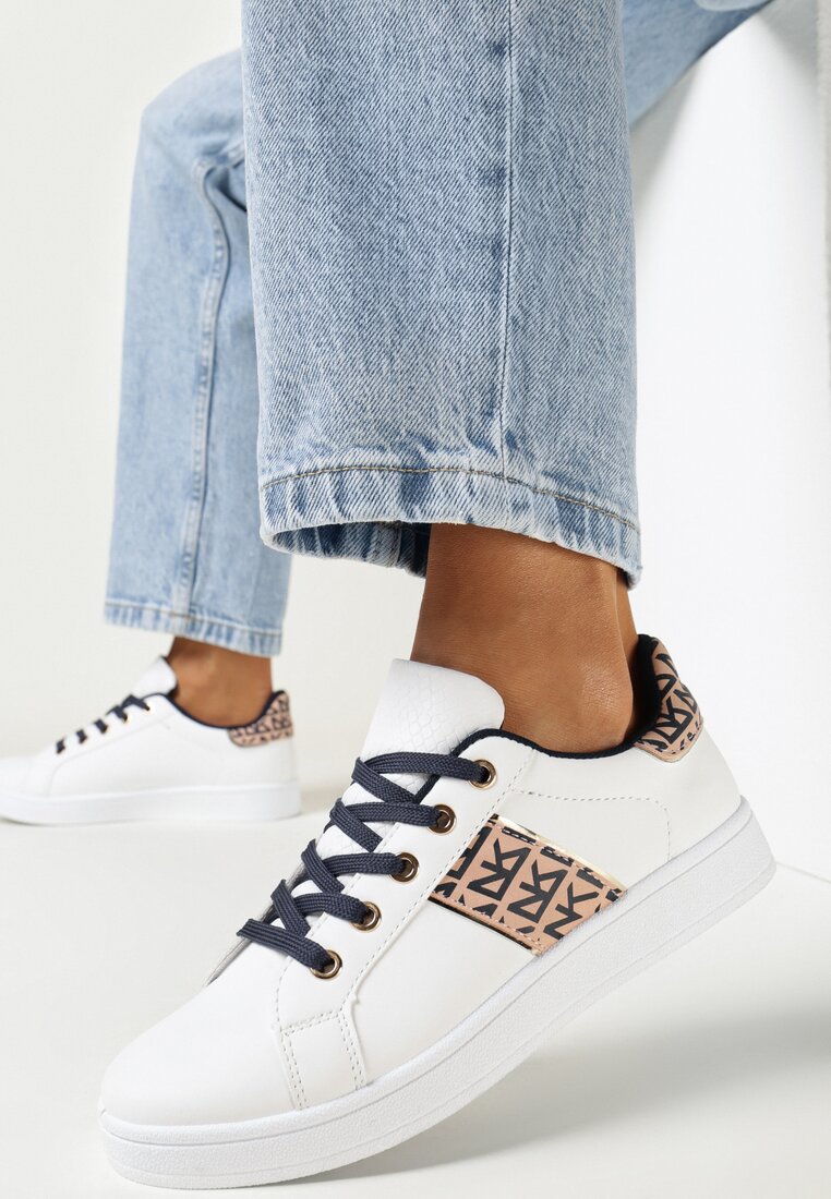 Sneakers Alb cu bleumarin