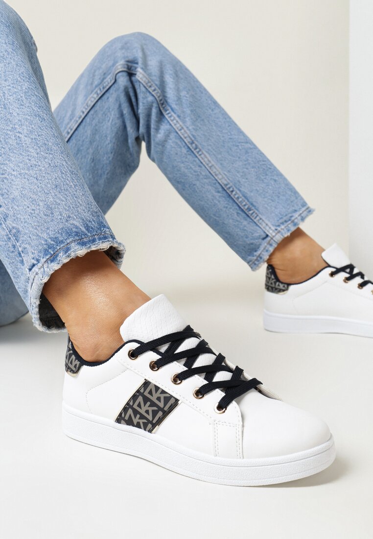 Sneakers Alb cu bleumarin