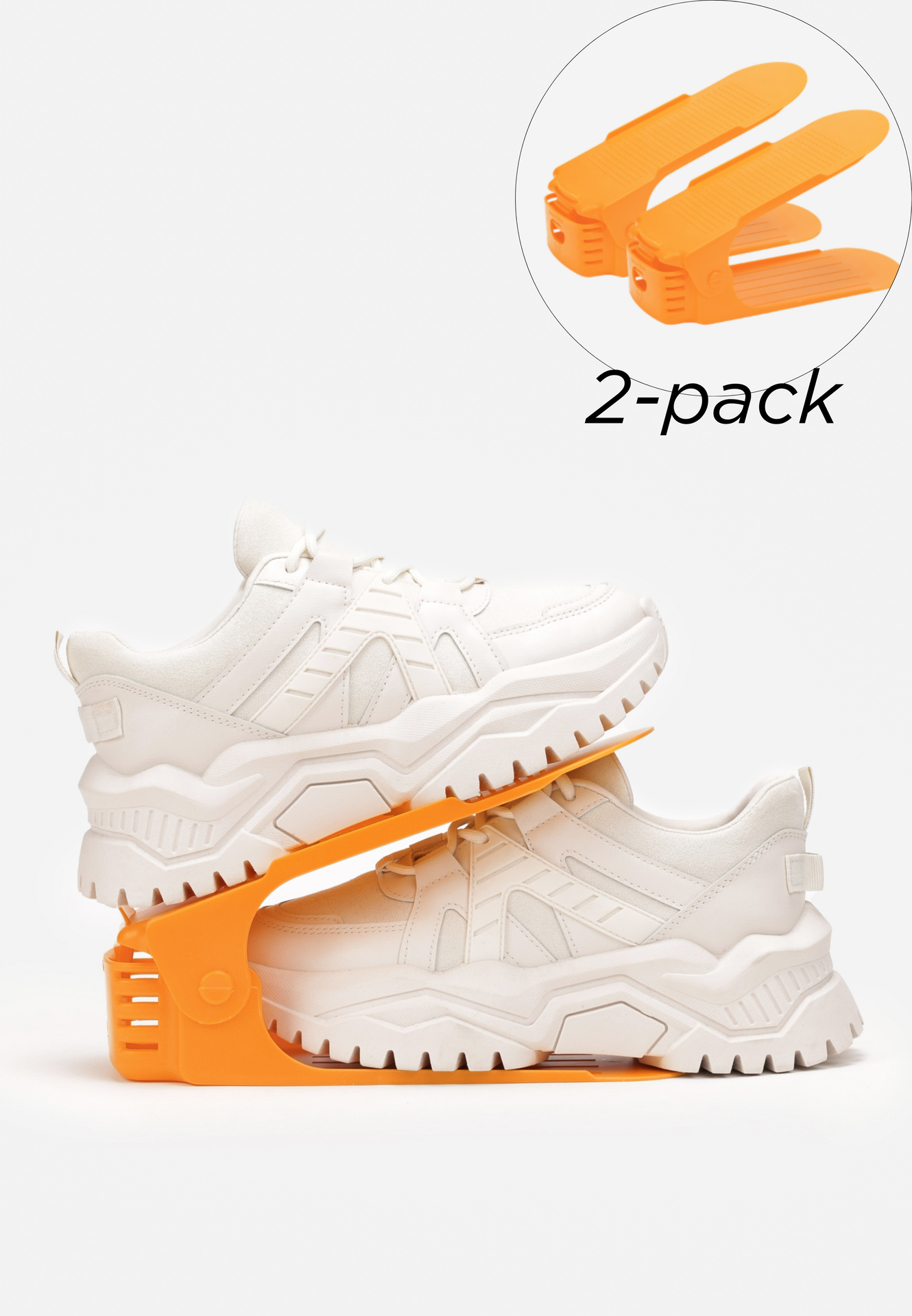 Set de 2 Suporturi Galbene pentru Depozitarea Încălțămintei