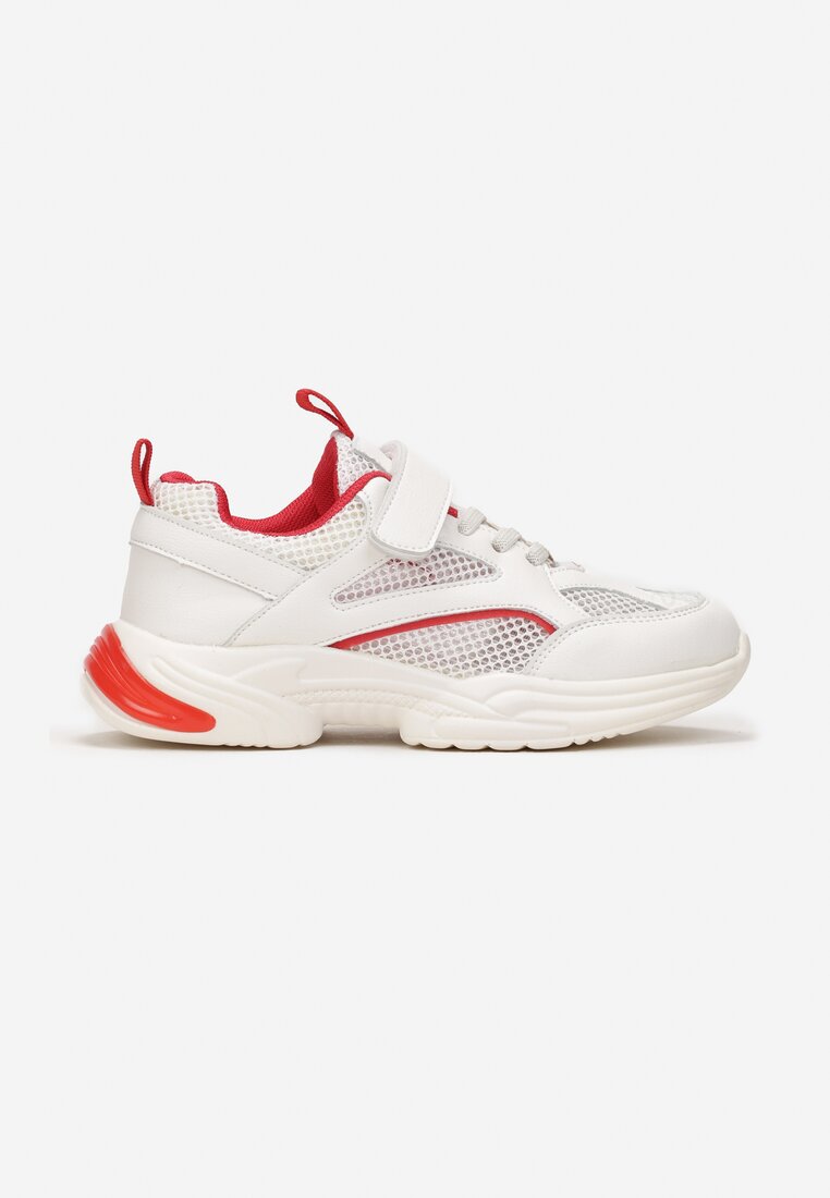 Pantofi sport roșii din plasă cu talpă groasă cu scai Chikaima