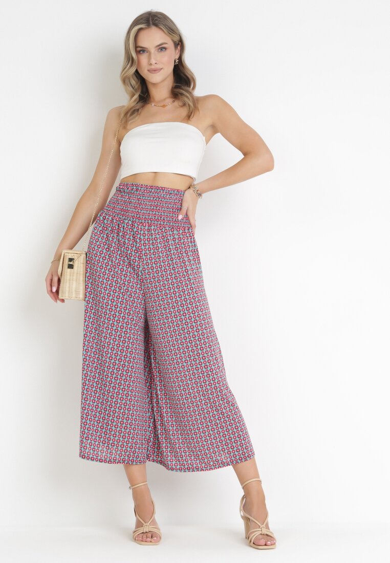 Pantaloni Albastru cu roșu