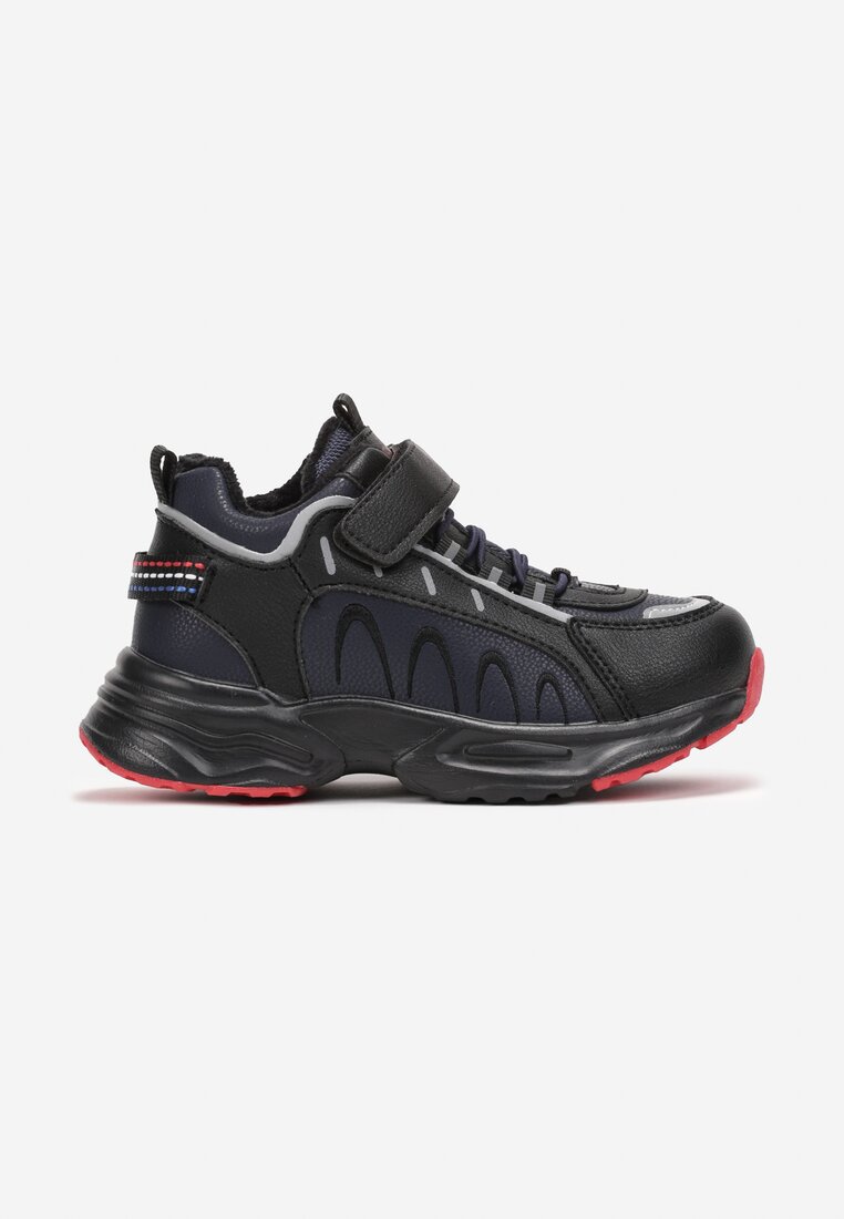 Pantofi sport bleumarin cu talpă plată cu închidere cu scai Leike