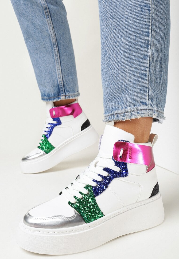 Sneakers Alb cu albastru