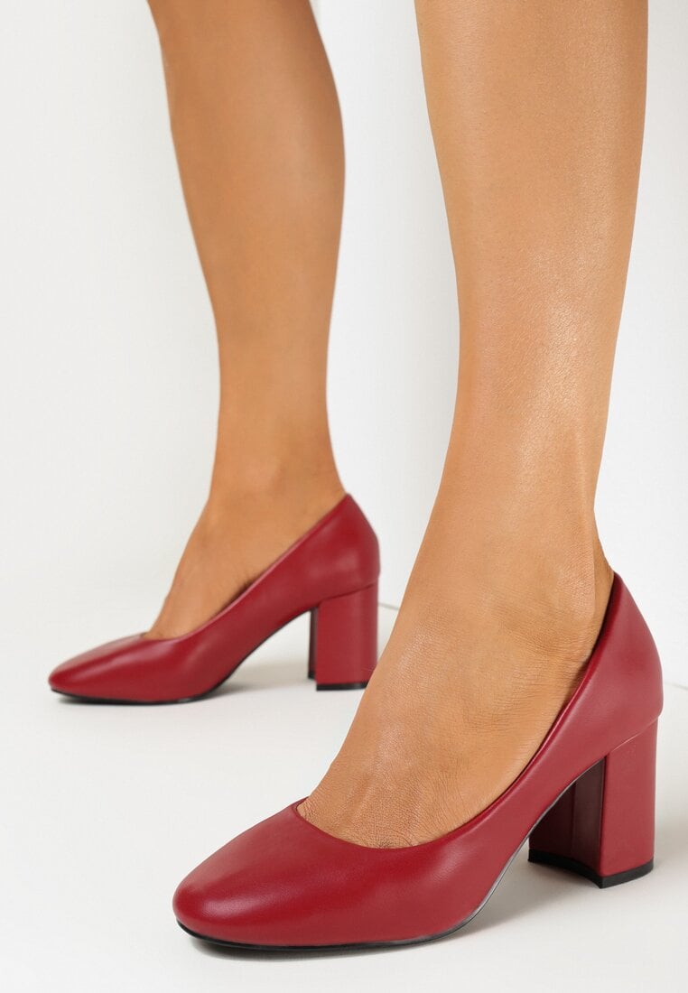 Pantofi cu toc Bordo