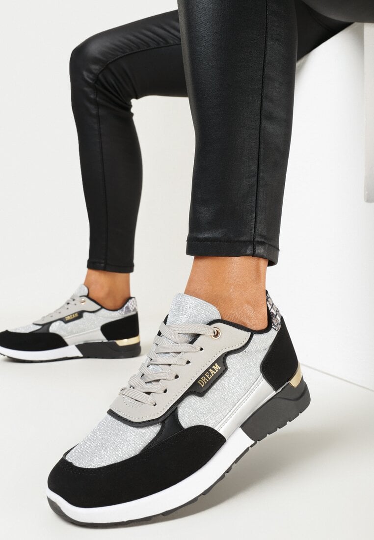 Sneakers Argintiu-Negru