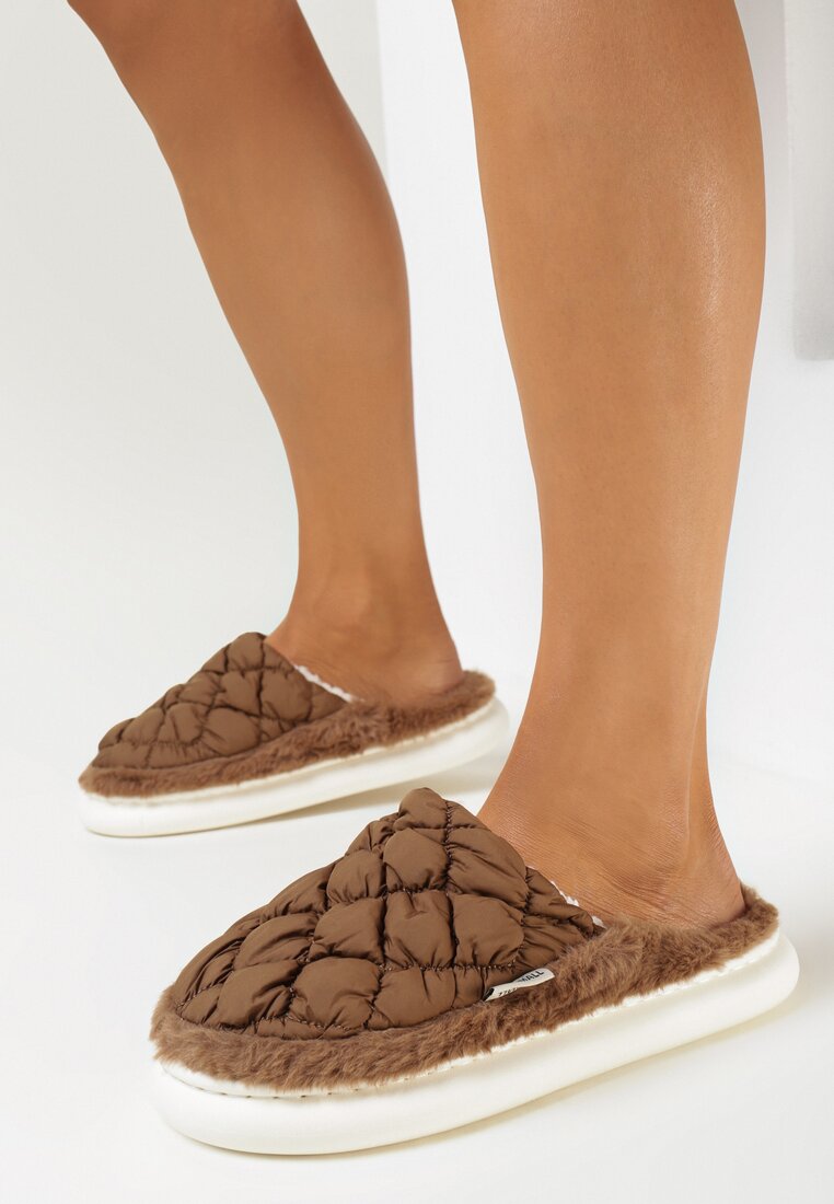 Papuci de casă Maro