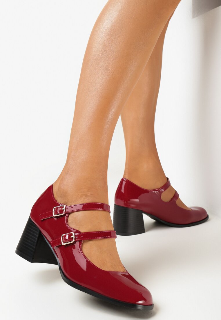 Pantofi cu toc Bordo