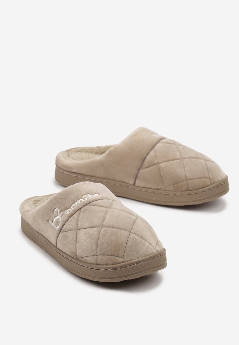 Papuci de casă Bej