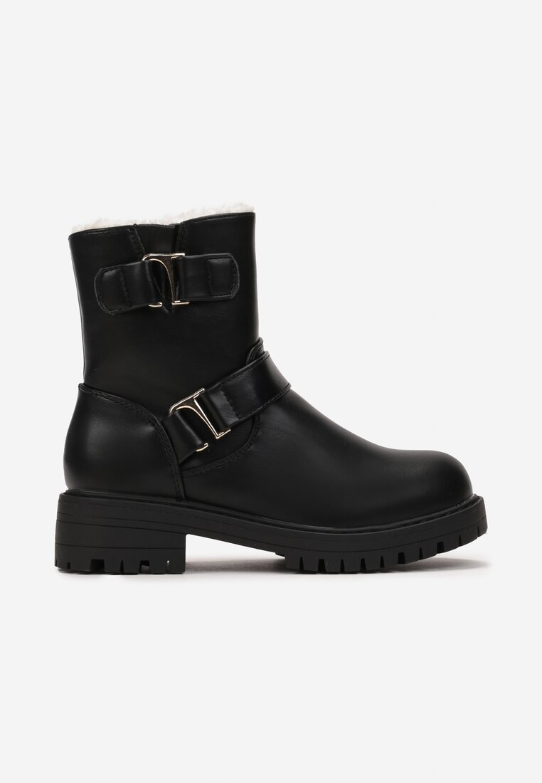 Botine Negre cu Catarame Decorative Nuniame