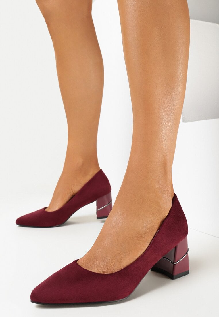 Pantofi cu toc Bordo