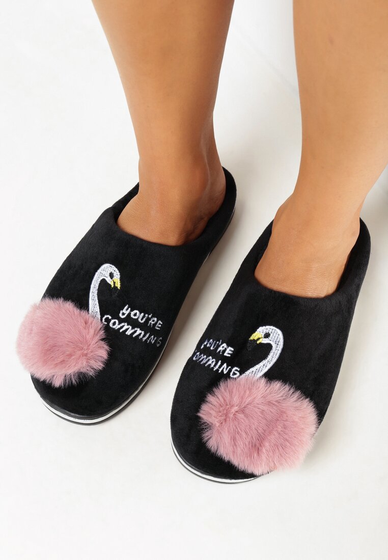 Papuci de casă Negri