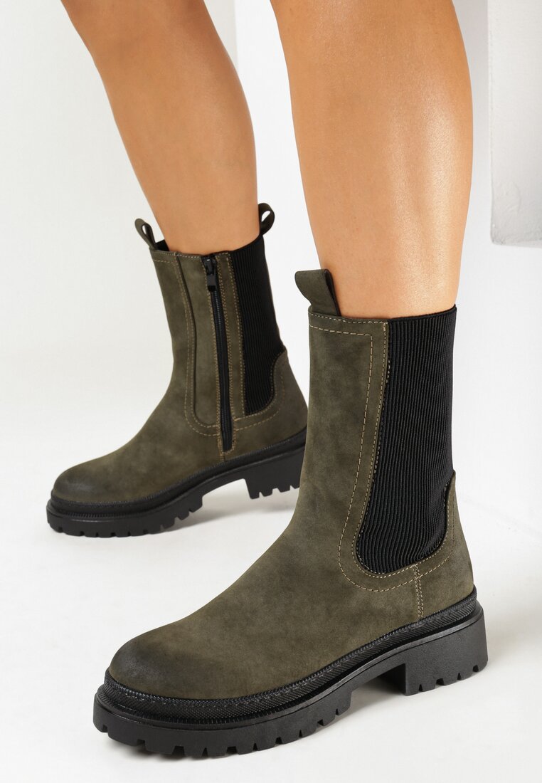 Botine Verde închis