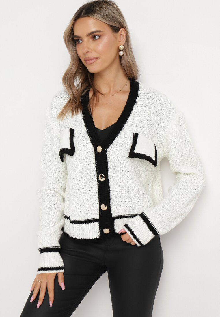 Cardigan Alb