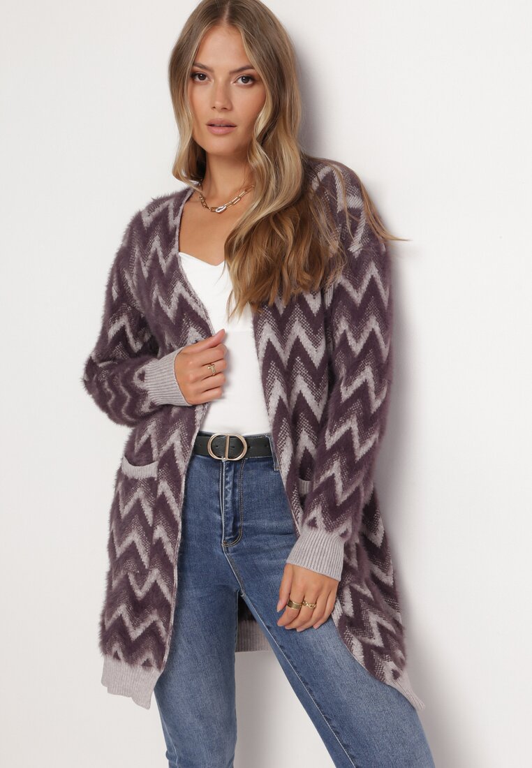 Cardigan Mov închis