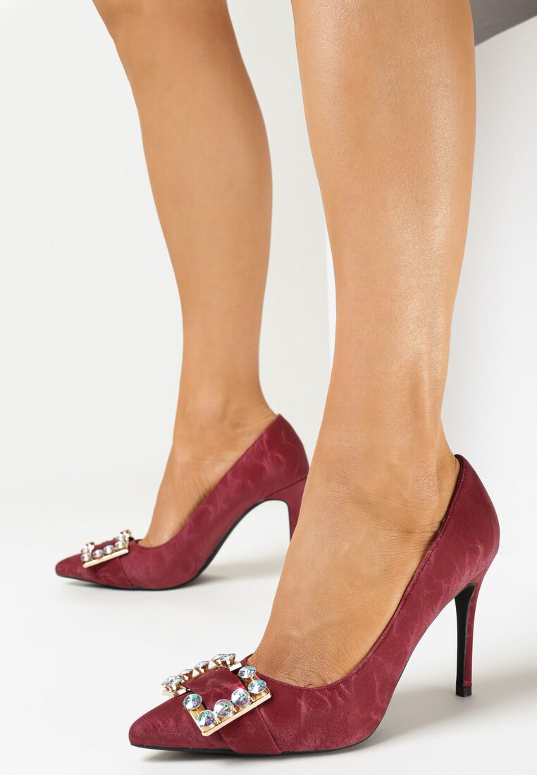 Pantofi stiletto Bordo