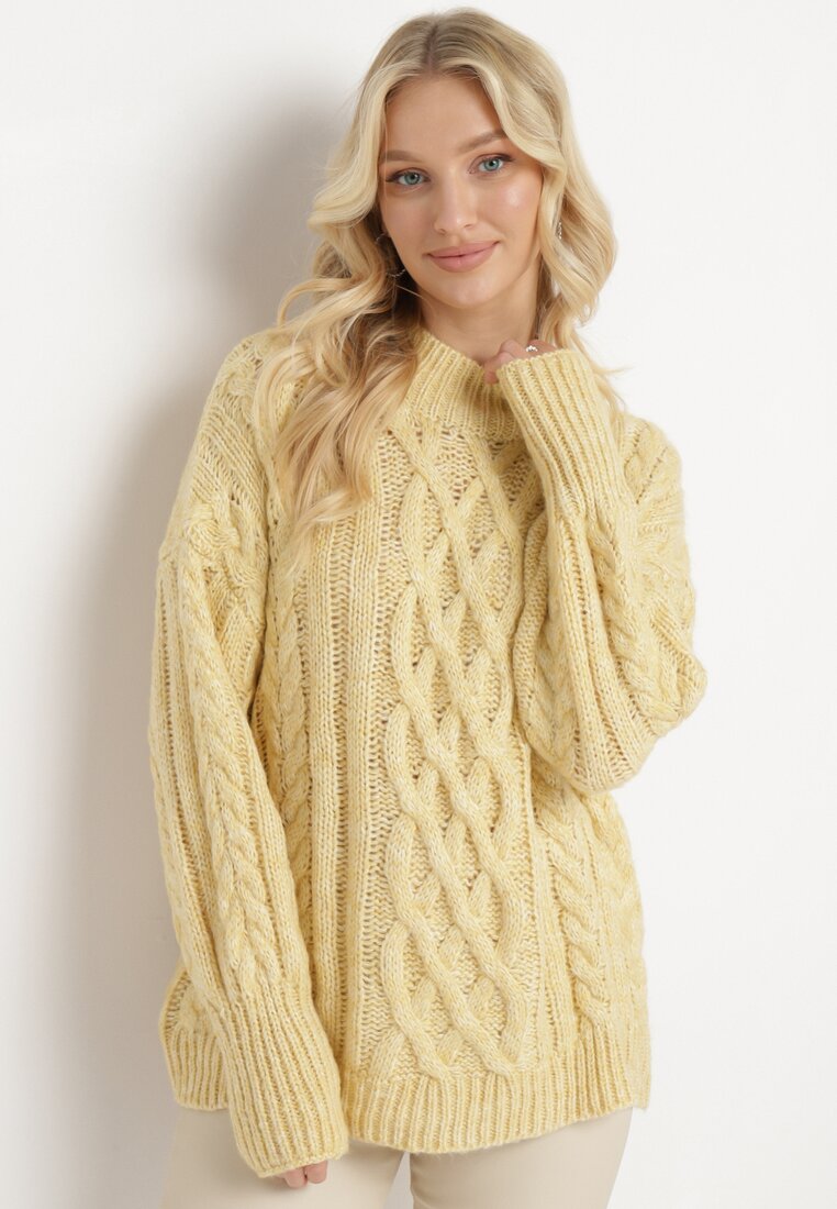 Pulover pe gât Galben