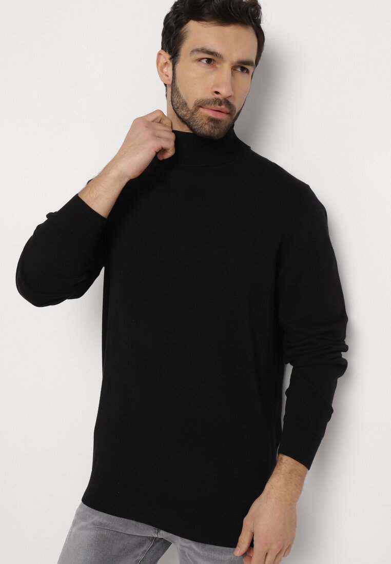 Pulover pe gât Negru