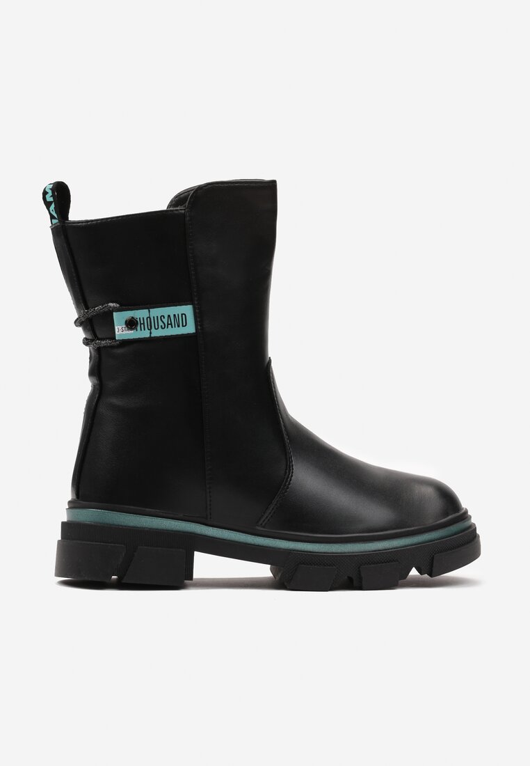 Botine Chelsea Negru-Verde cu Protecție Cercella