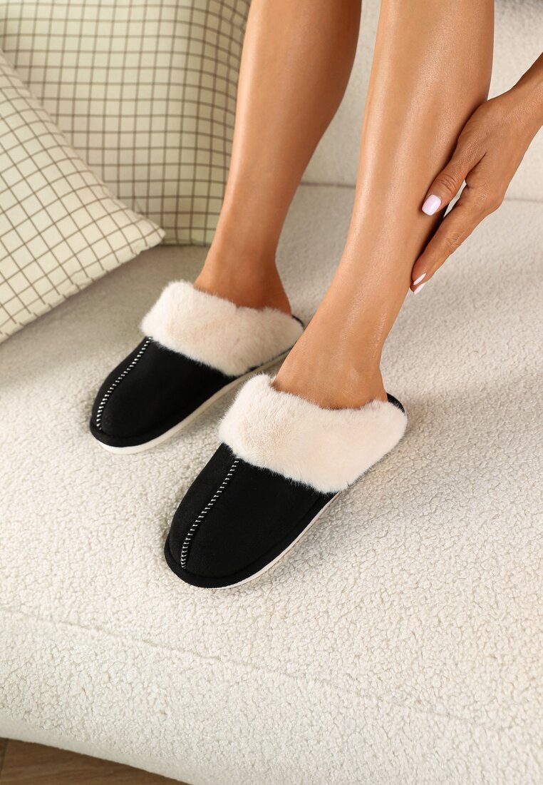 Papuci de casă Negri