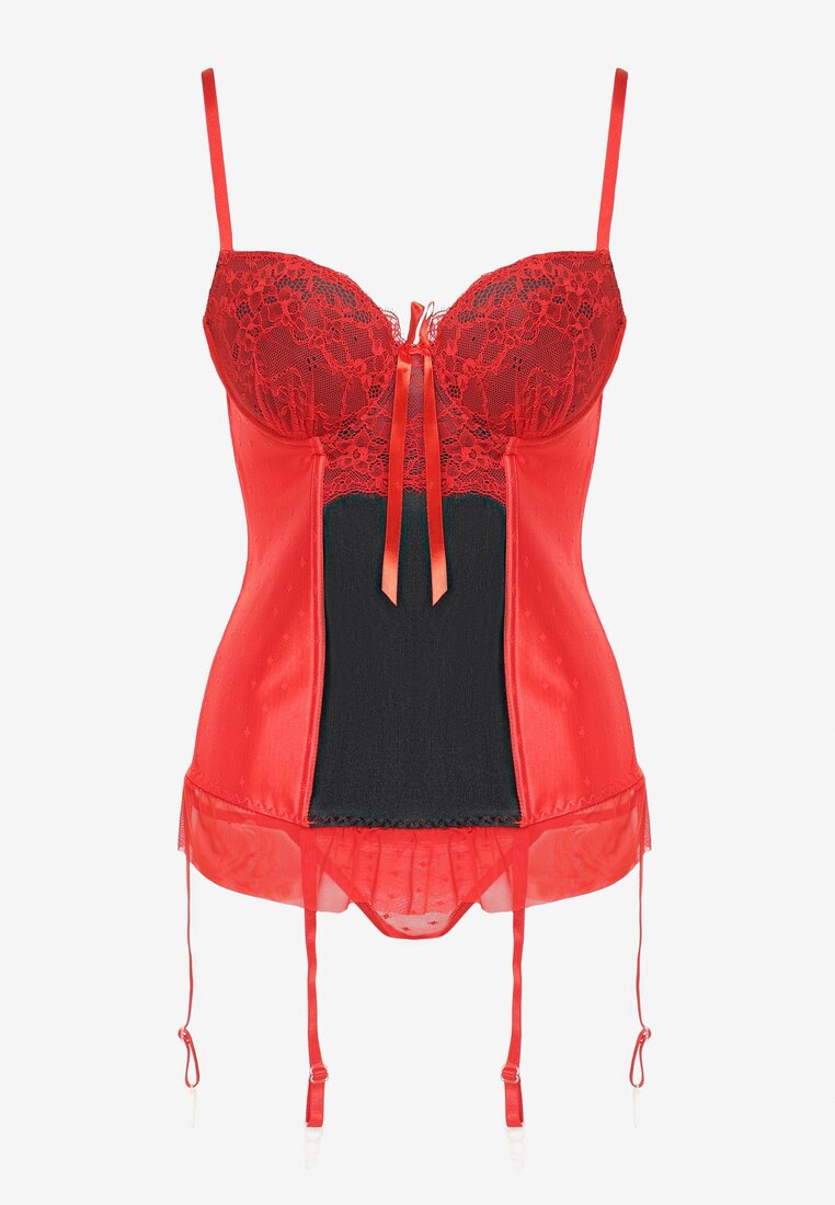 Corset Roșu cu negru