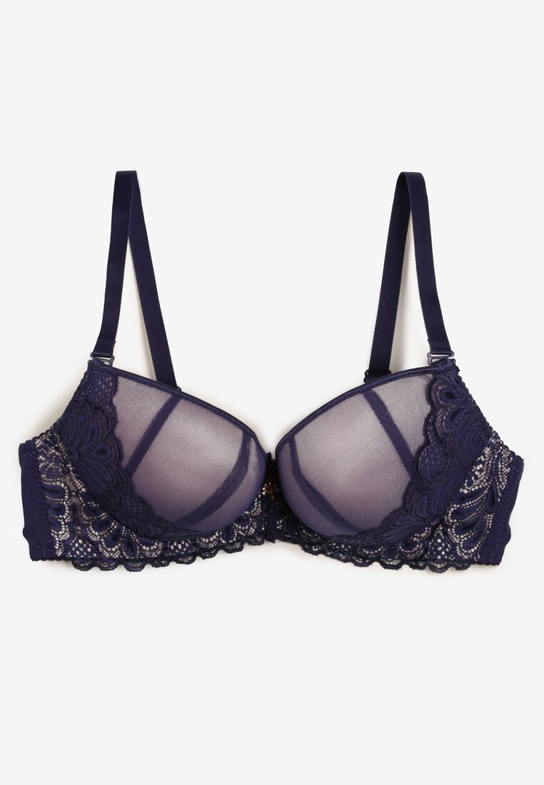 Sutien Bleumarin cu roz