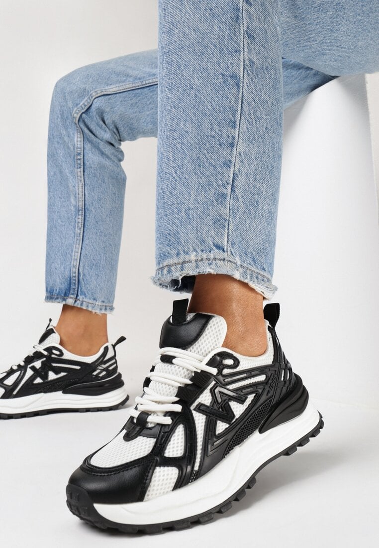 Adidași Negri cu Talpă Groasă și Plasă Aslova