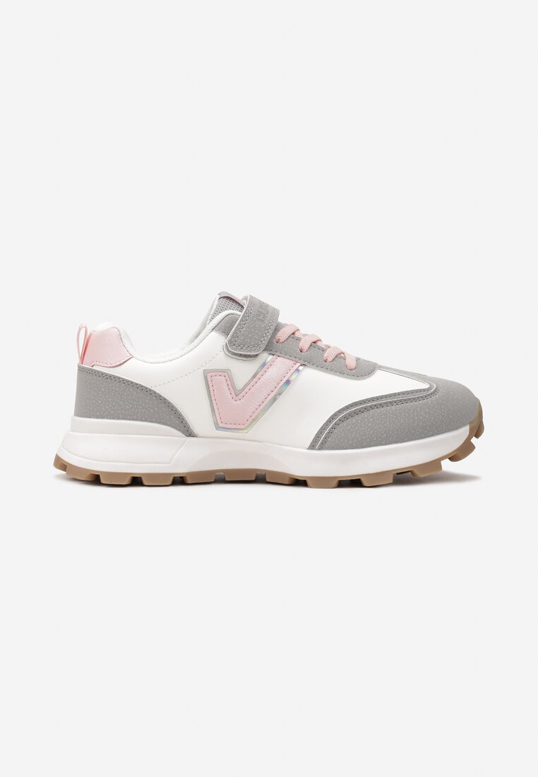 Pantofi sport Gri cu roz