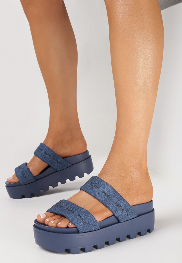 Papuci Bleumarin